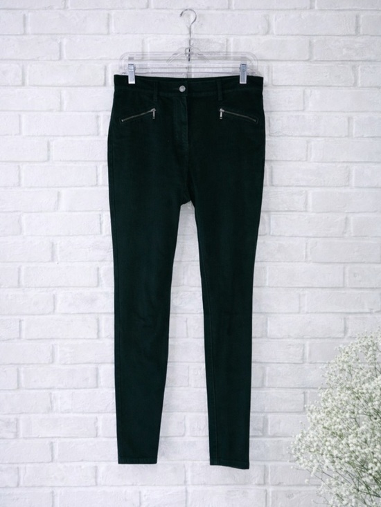 J. McLaughlin Denim - J. McLaughlin Baxter Zip Ankle Dark Green Skinny Jeans Size 6
